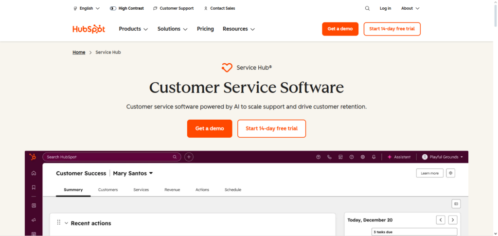 HubSpot Service Hub + AI