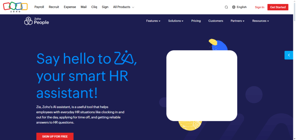 Zoho People + Zia AI