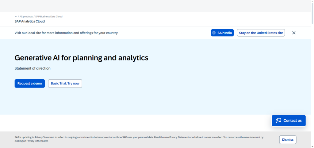 SAP Analytics Cloud + AI
