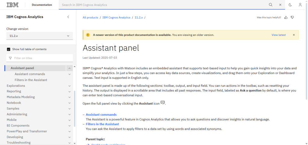 IBM Cognos Analytics + Watson AI