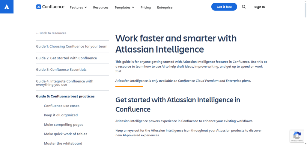 Confluence + Atlassian Intelligence