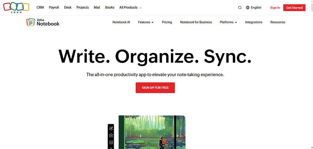 Zoho Notebook