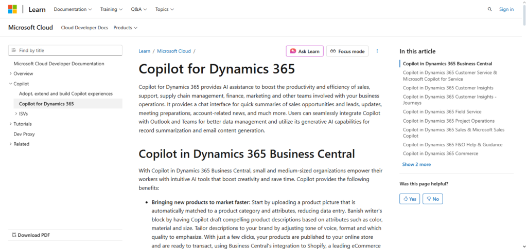 Microsoft Dynamics 365 Copilot
