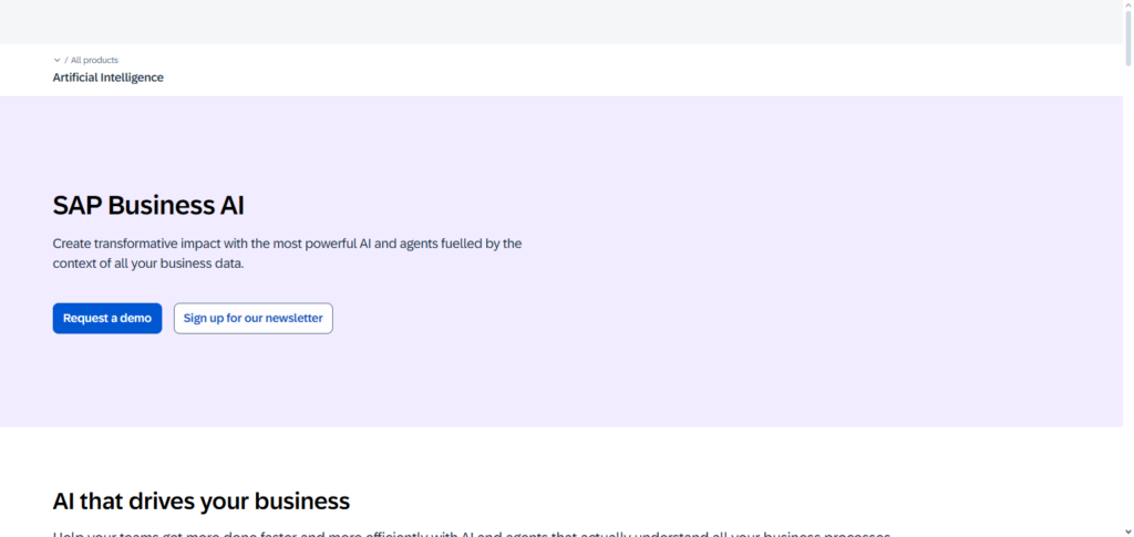 SAP BusinessObjects + AI