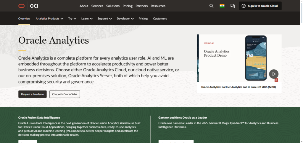 Oracle Analytics Cloud