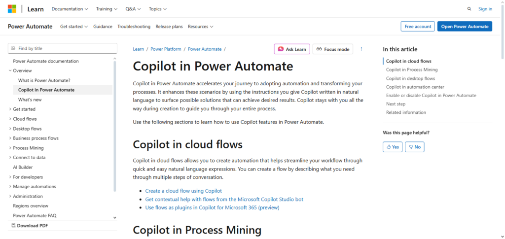 Microsoft Power Automate + Copilot