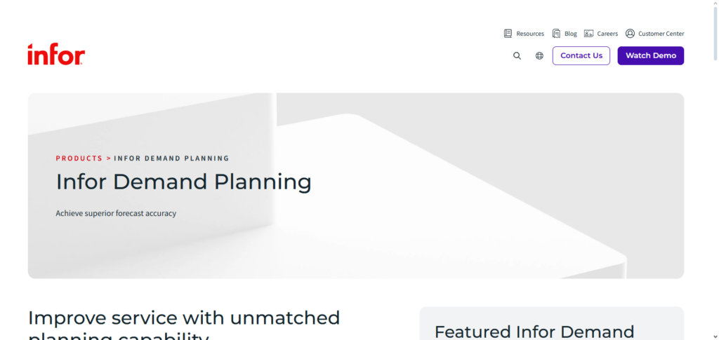Infor Demand Management