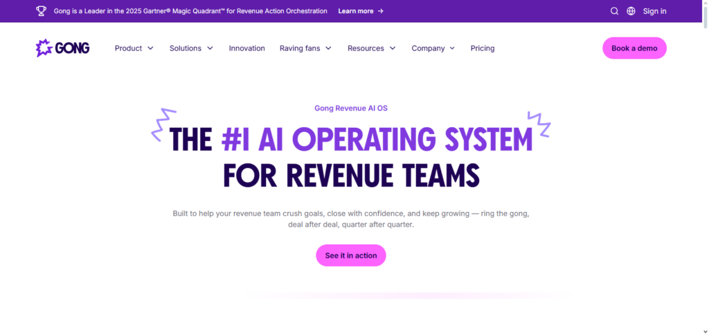 Gong Revenue Intelligence