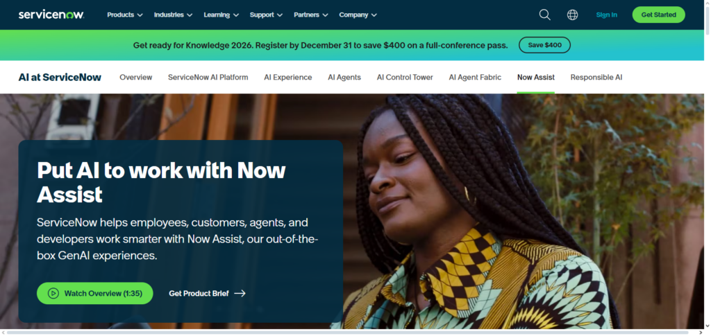 ServiceNow Flow Designer + Now Assist AI