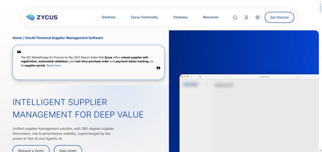 Zycus Supplier Management