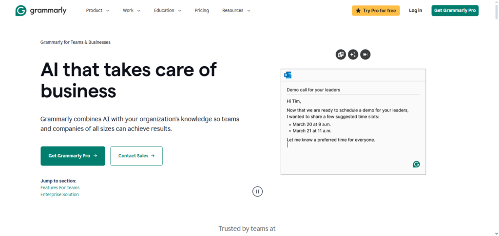 Grammarly Business AI