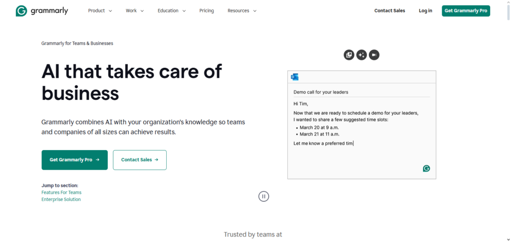 Grammarly Business AI