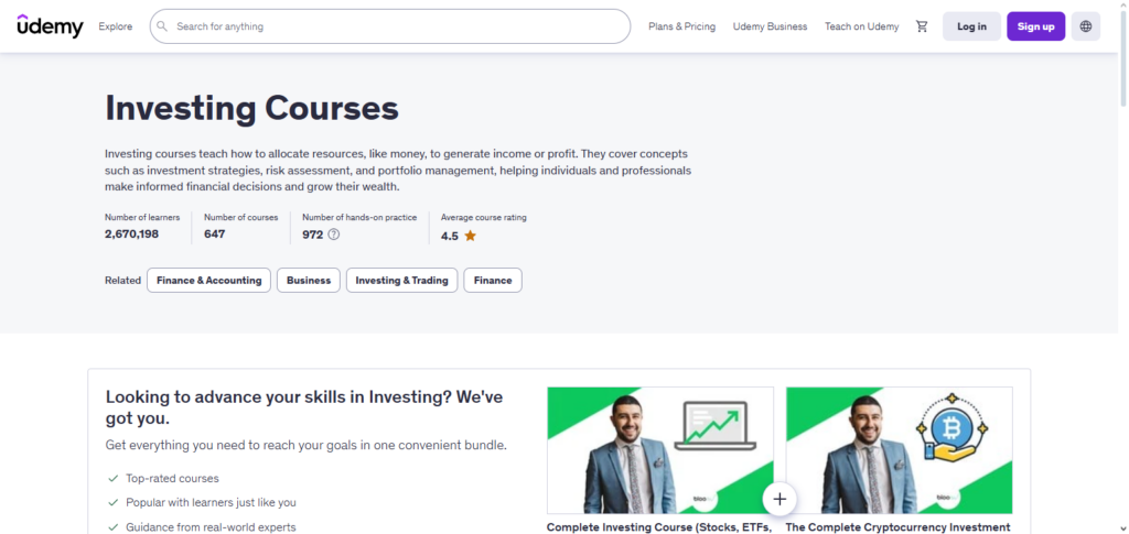 Udemy (Finance & Investing)