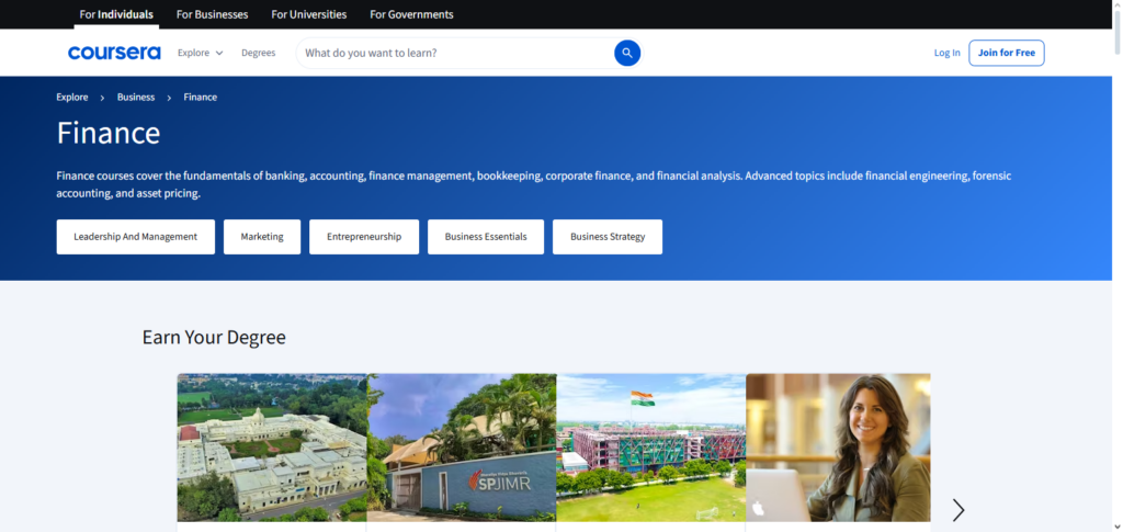 Coursera (Finance Courses)