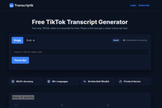 Transcriptik: Accurate & Fast Transcription Made Easy