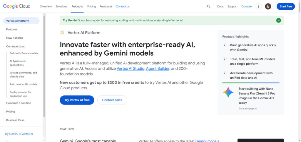 Google Cloud AI (Vertex AI)