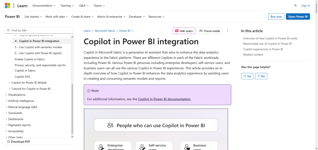 Power BI with Copilot (Microsoft)