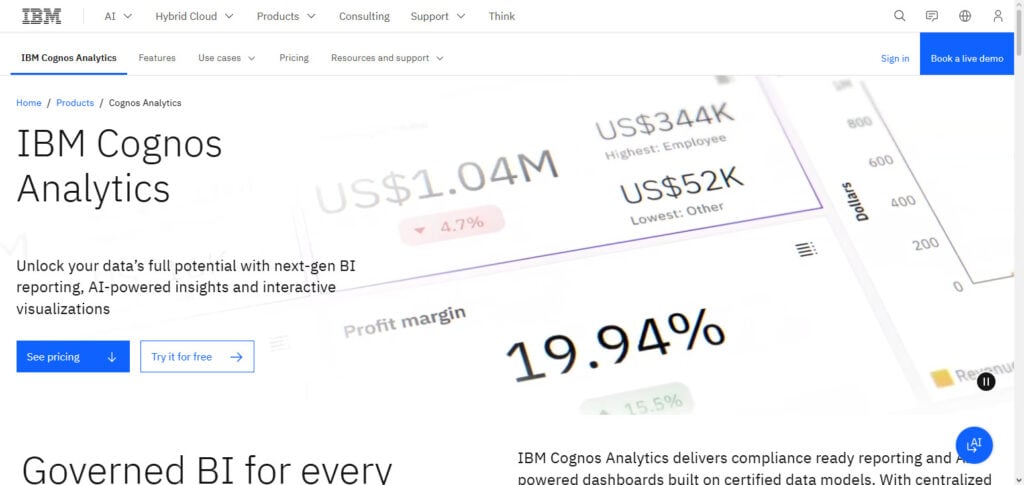 IBM Cognos Analytics with Watson