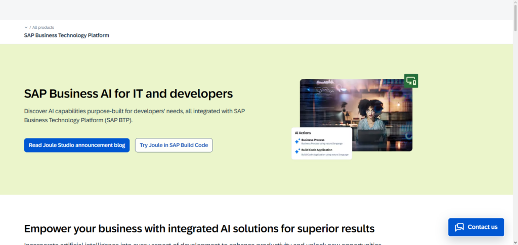 SAP Business Technology Platform (BTP AI)