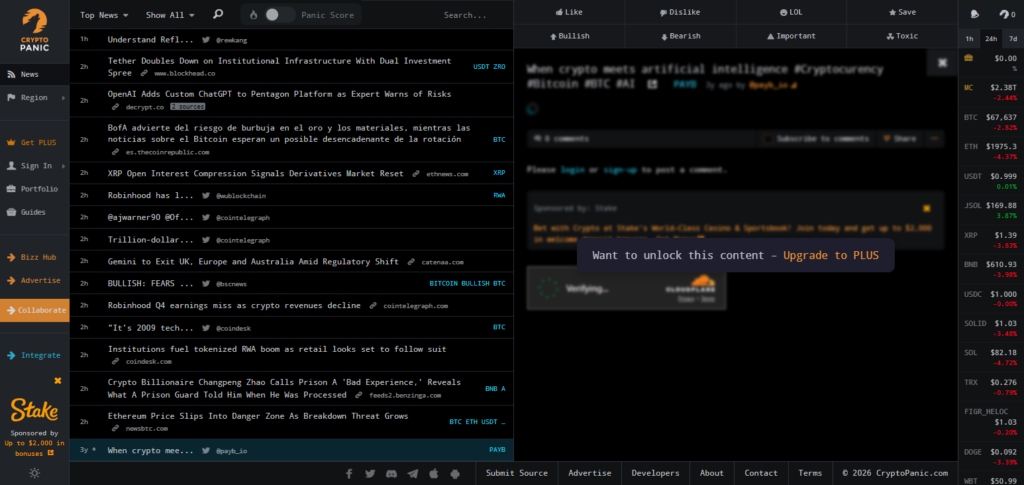 CryptoPanic AI Scam Alerts