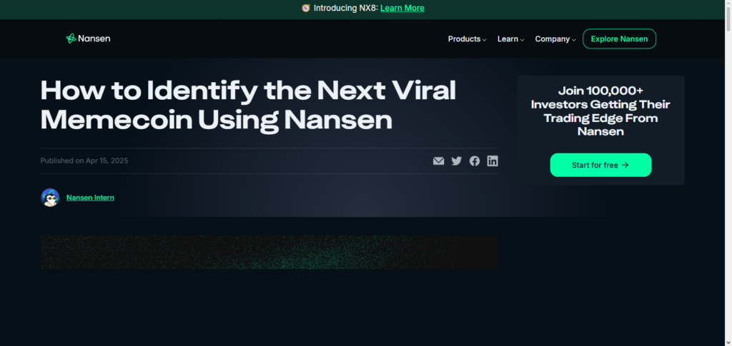 Nansen AI Meme Signals