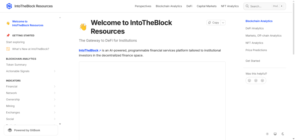 IntoTheBlock Predictive Signals