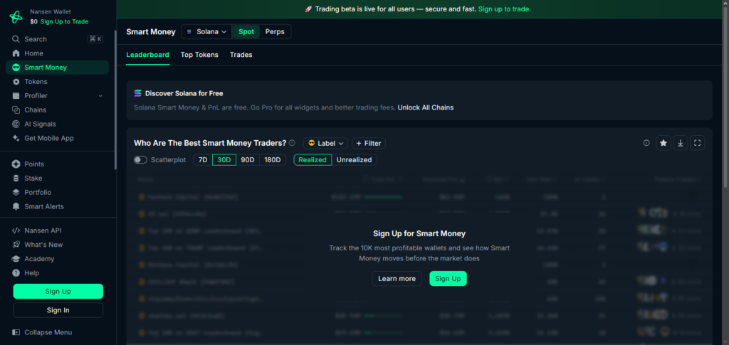 Nansen Smart Money AI