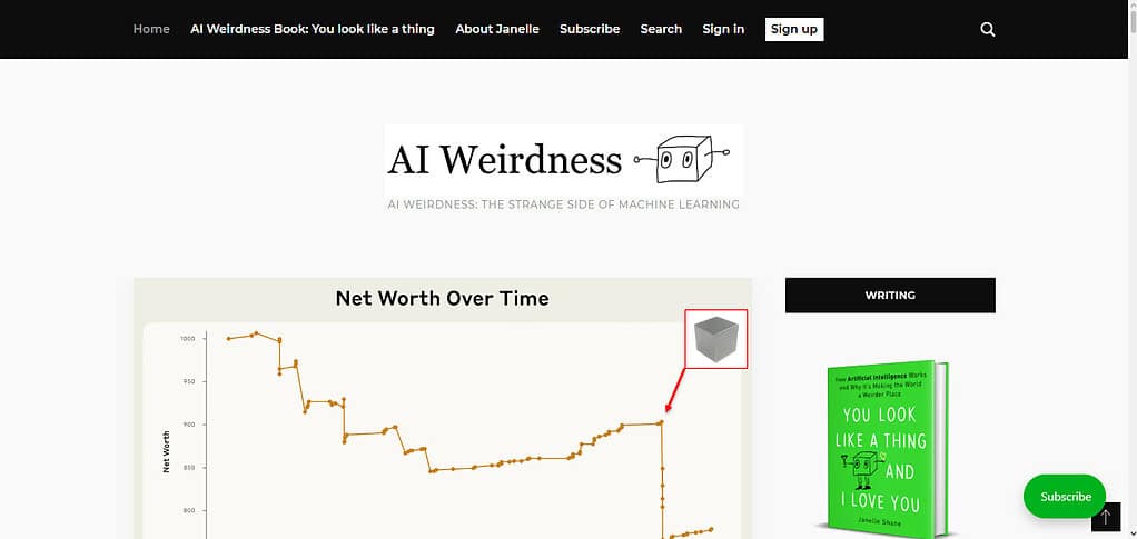 AI Weirdness Blog (Janelle Shane)