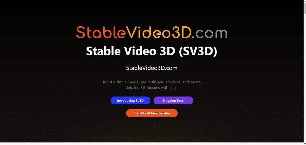Stable Video Diffusion (SV3D)