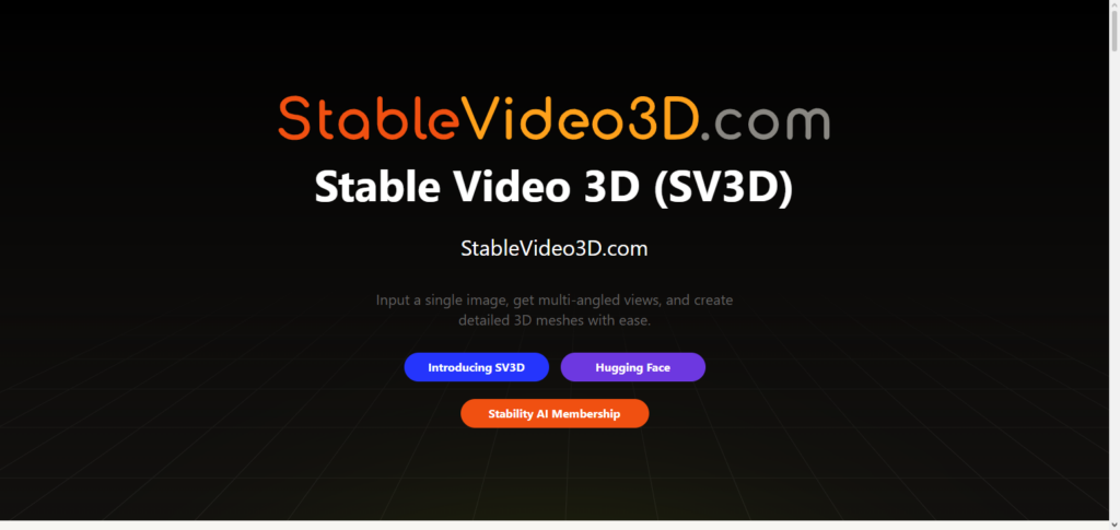 Stable Video Diffusion (SV3D)