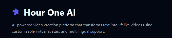 Hour One AI