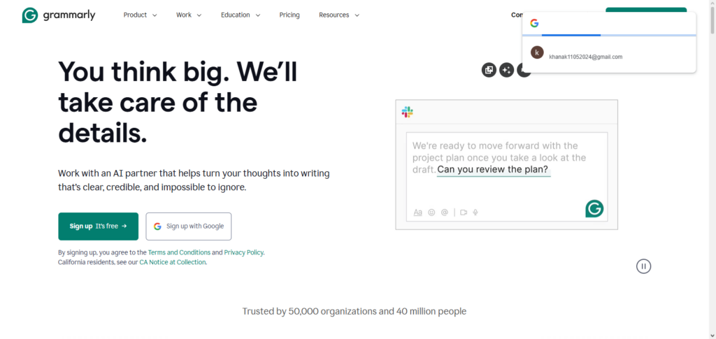 GrammarlyGO AI