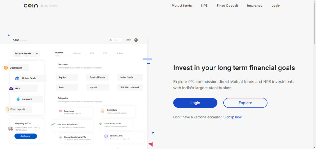 Zerodha Coin + Kite