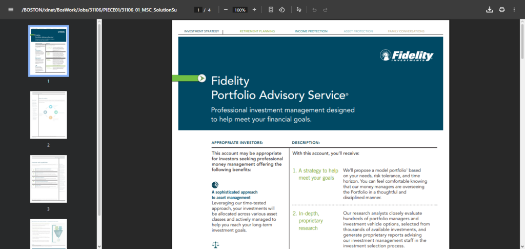Fidelity Portfolio Advisory Services