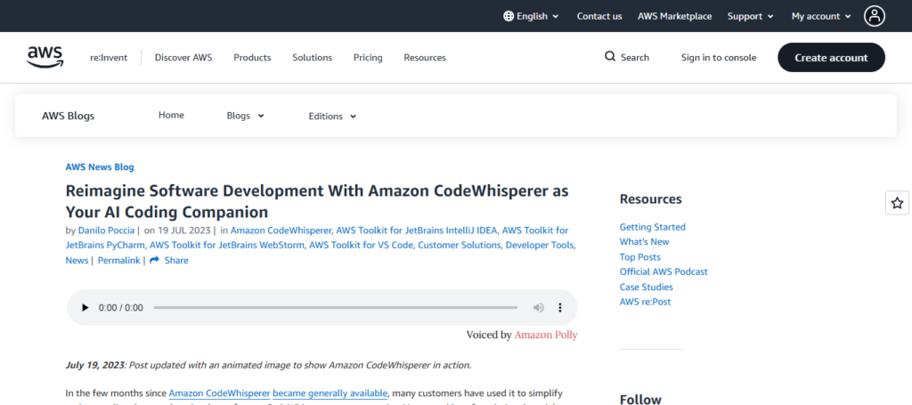 Amazon CodeWhisperer AI Review