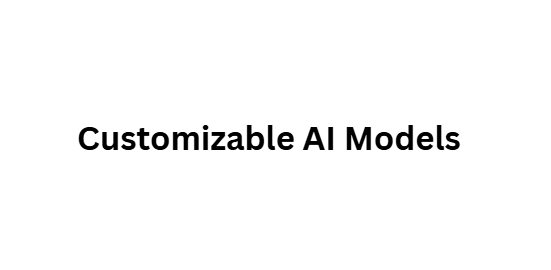 Customizable AI Models