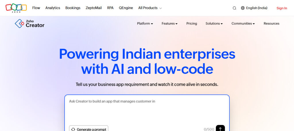 Zoho Creator