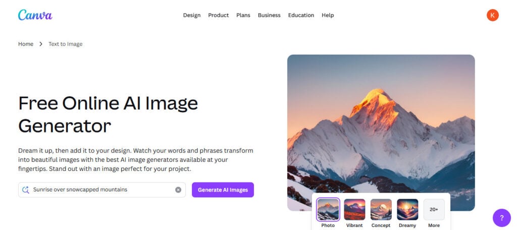 Canva AI Image Generator