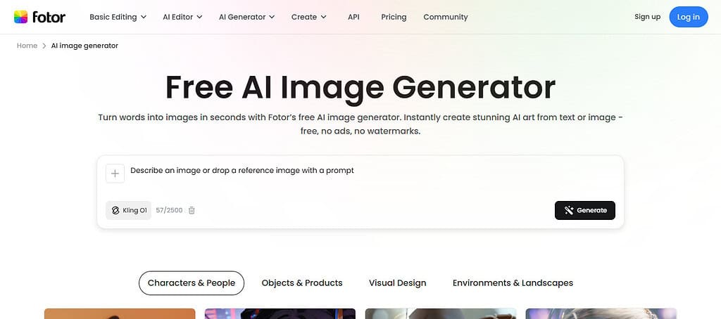 Fotor AI Art Generator