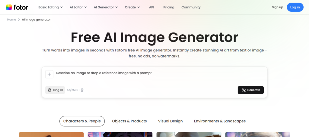 Fotor AI Art Generator
