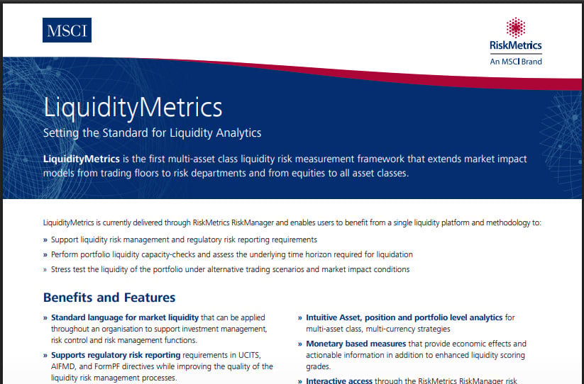 MSCI LiquidityMetrics