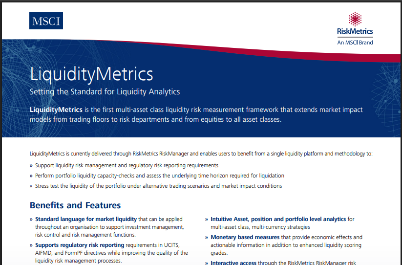 MSCI LiquidityMetrics