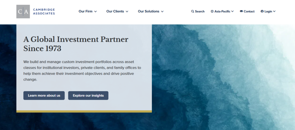 Cambridge Associates Portfolio Tools