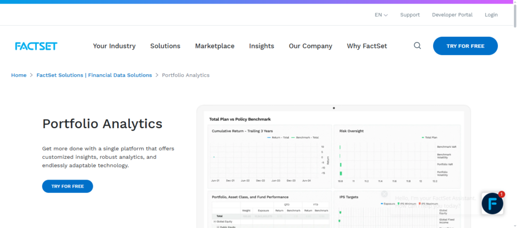 FactSet Portfolio Analytics