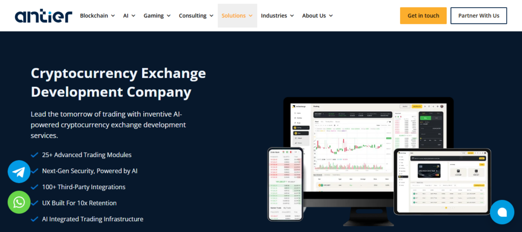 Antier Solutions Exchange Development