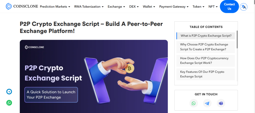  Coinsclone P2P Exchange Script