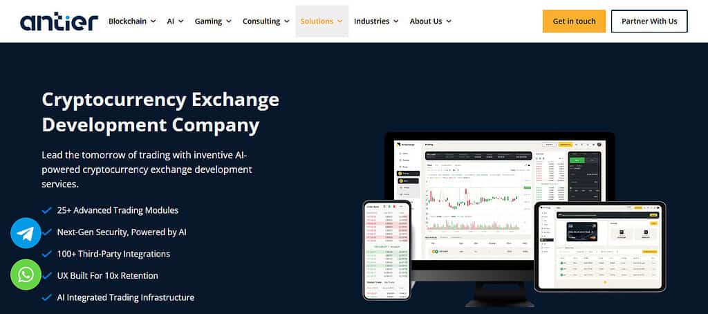 Antier Solutions Exchange Development