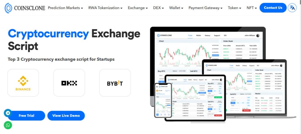 Coinsclone Exchange Script