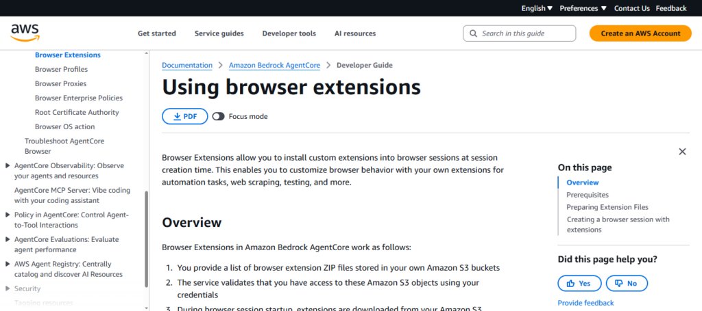Amazon Bedrock Beta Extensions