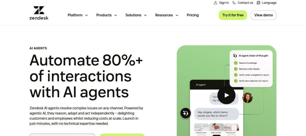 Zendesk AI Agent